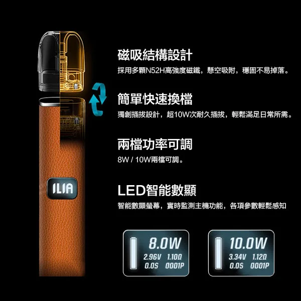 正品 ILIA 皮革調系列主機 通用一代 RELX/SP2/LANA/kiss 商品特色 5