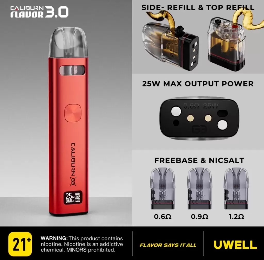UWELL CALIBURN G3 KIT 咖哩棒 商品特色 10