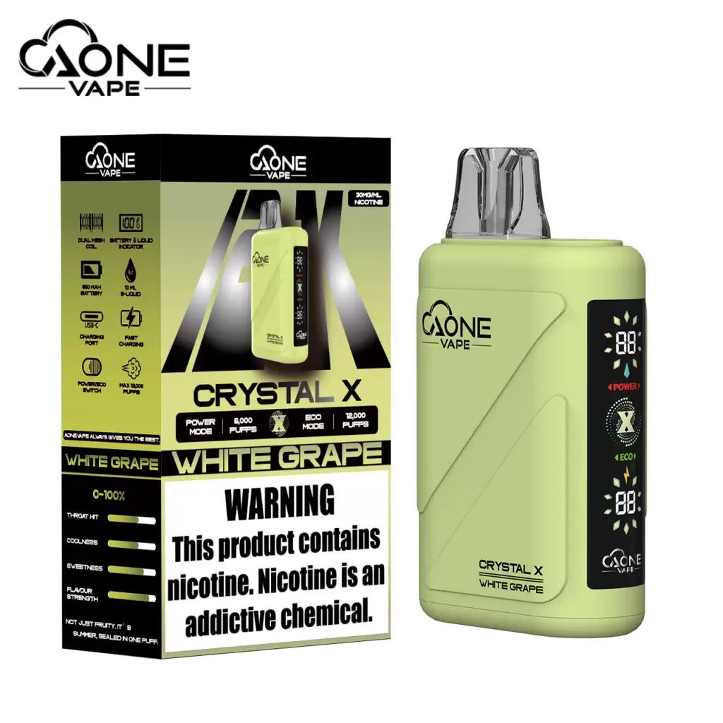 AONE Crystal X 水晶 2 代｜16000 口大容量一次性電子煙 商品特色 1