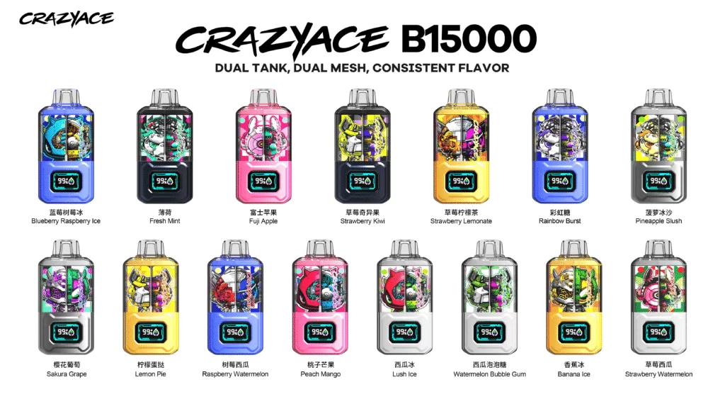 瘋狂CRAZYACE 15000口 一次性電子煙｜原裝進口 商品特色 3