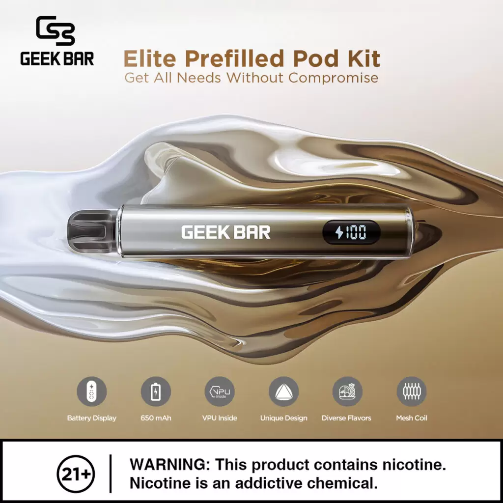 Geek Bar Elite Prefilled Pod Kit 菁英一次性拋棄式電子煙 商品特色 1