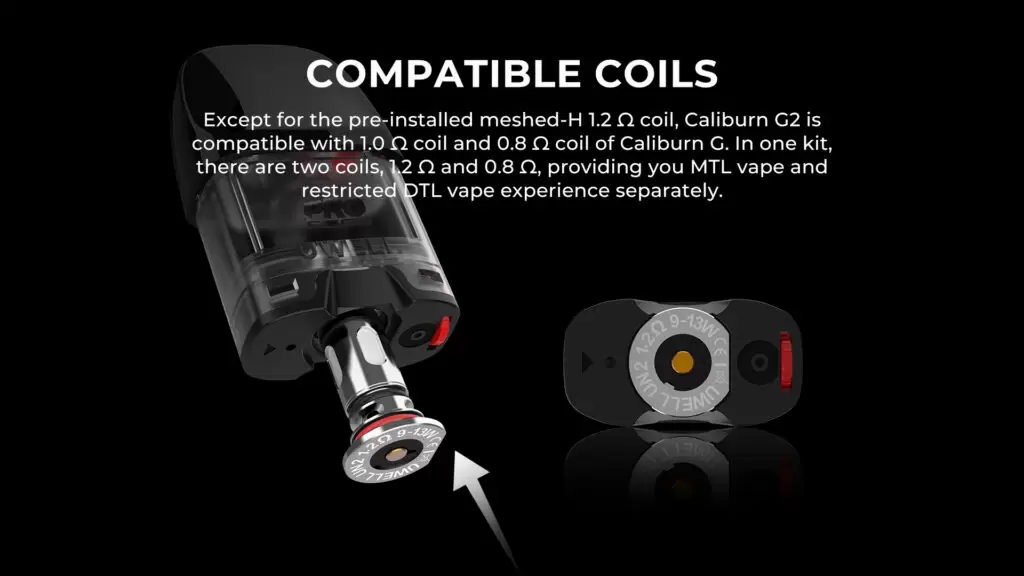 Uwell Caliburn G2 咖哩棒 小煙套裝 商品特色 6