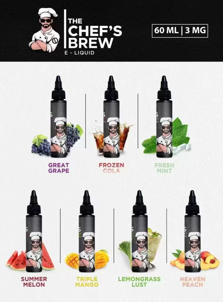 CHEF'S BREW 廚師佳釀系列 大煙油60ML 商品特色 2
